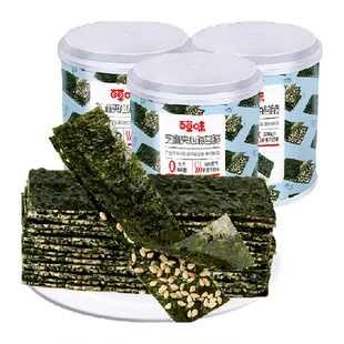 百草味芝麻夹心海苔脆40g*3紫菜海苔碎即食休闲零食小吃糕点
