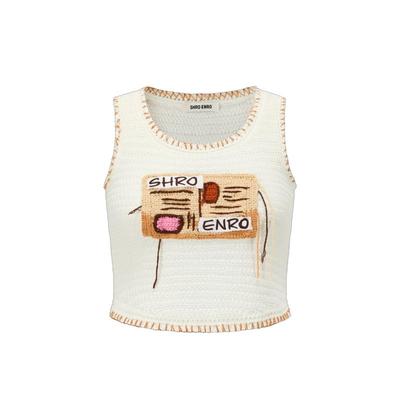 SHROENRO钩针报纸针织背心