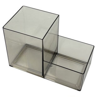 ins风透明笔筒高级感学生文具盒办公室桌面小物件收纳盒2026新款