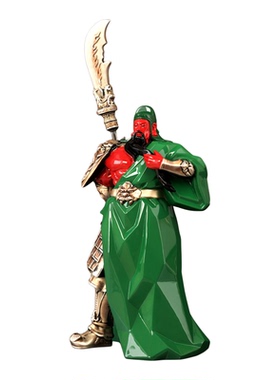 关公摆件店铺家用办公室工位招财