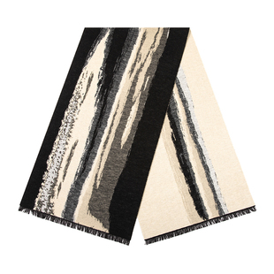 FANCET100%桑蚕丝拉绒围巾25年新款真丝披肩送妈妈生日礼物礼盒装