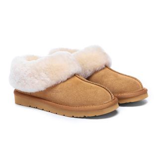 EVERAU澳洲羊皮毛一体棉拖男女同款家居鞋懒人鞋包头雪地靴EA2025