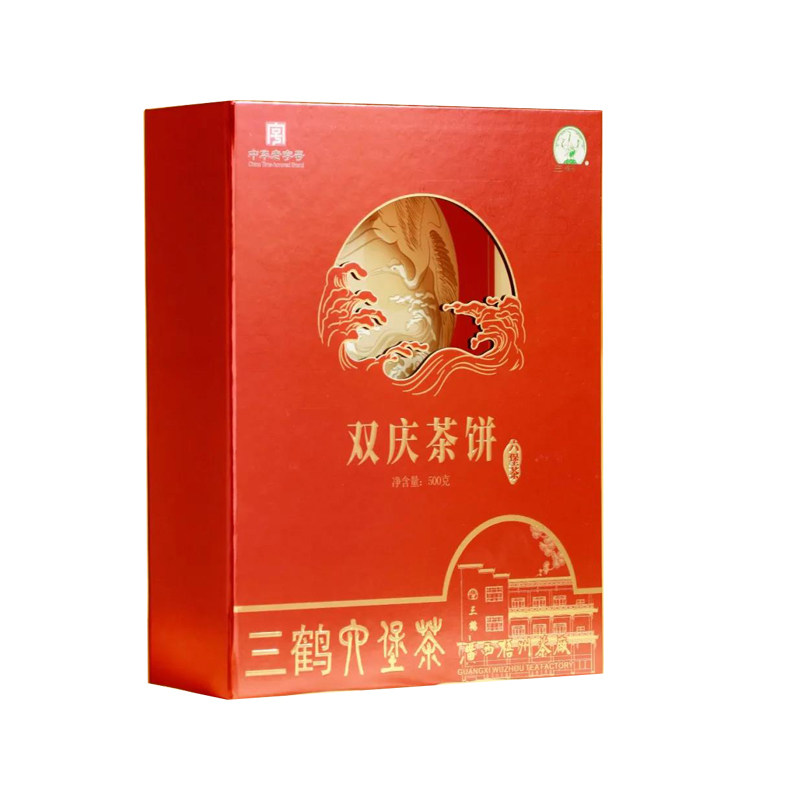 三鹤六堡茶双庆茶饼香型一饼价