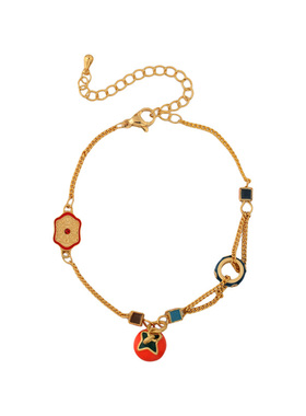 花迹柿柿如意吊坠手链女