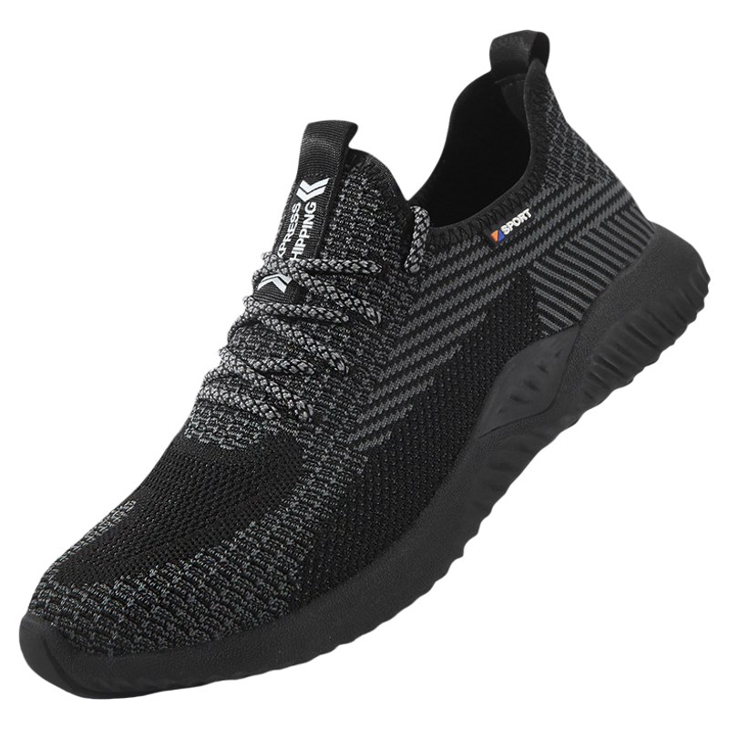 飞织软底透气劳保鞋钢包头