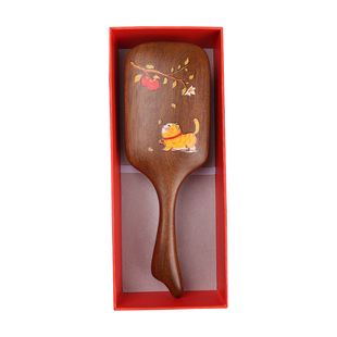 檀木气垫梳子礼盒新年生日礼物女生妈妈养生结婚年会送员工伴手礼