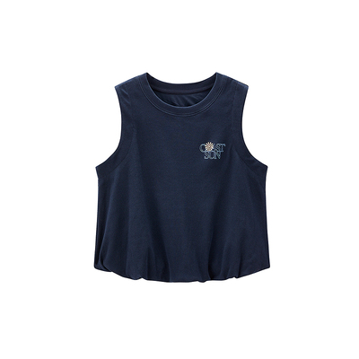 【商场同款】乐町字母兜兜背心女夏季新款圆领无袖上衣C2CQF2707