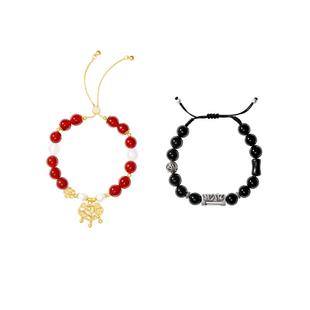 故宫淘宝｜同心锁情侣手链一对情侣款手绳博物馆文创生日礼物