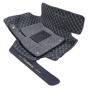 适用大众途安l脚垫06-22款全包围7座6五座专用丝圈拓界版老款汽车