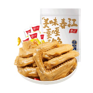 春江泡椒鸭翅225g整个鸭翅根5支装大号卤味夜宵鸭肉零食