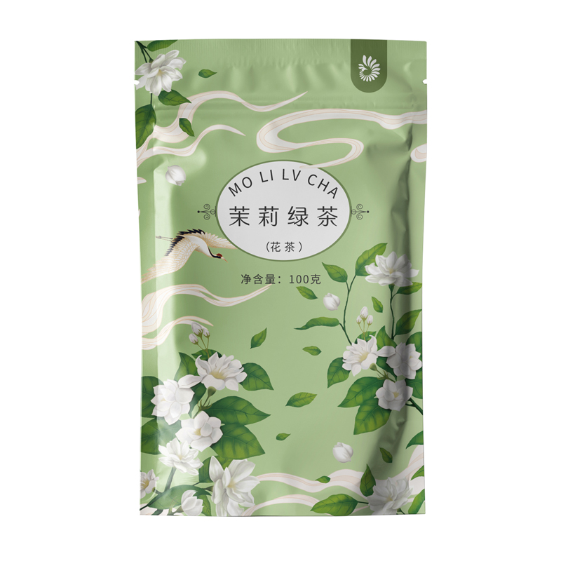 云南绿茶凤牌茶叶老字号茉莉绿茶花香茶叶袋装100g春茶散装