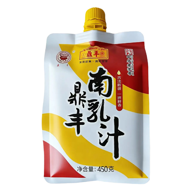 鼎丰南乳汁450克上海特产家用挤挤装袋装厨房调味豆制品海派经典