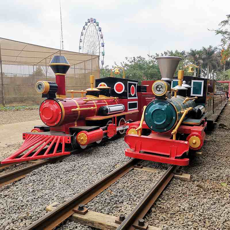 网红蒸汽有轨小火车户外景区花海田园生态庄园稻田迷你轨道小火车