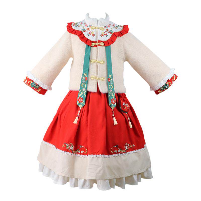 女童汉服冬季加厚高端古风拜年服