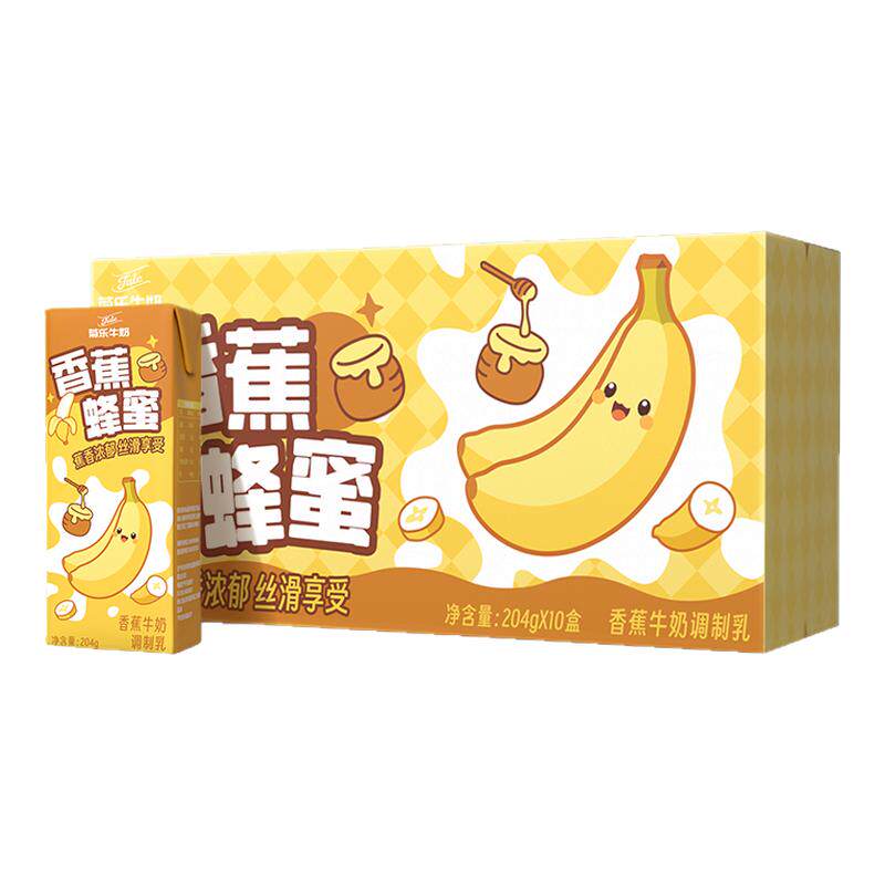 菊乐香蕉牛奶204g*10盒