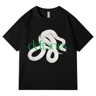 亚声调 私人音乐 deftones乐队摇滚音乐印花重磅T恤男女宽松短袖
