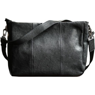 2023秋冬新款真皮男士单肩斜挎腋下托特包大容量背包通勤休闲男款