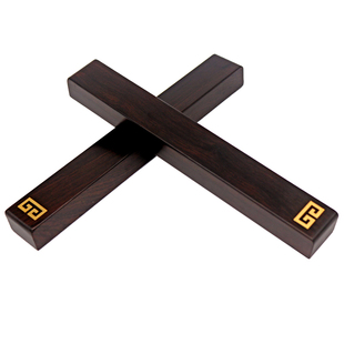 黑檀木红木镇纸 黑紫檀书镇镇尺木镇子 文房四宝书法用品送礼高档