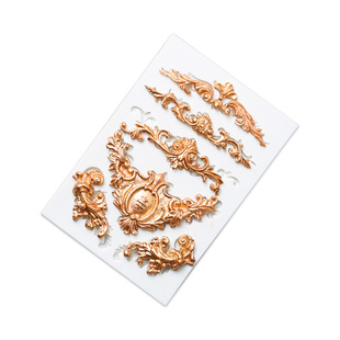 翻糖复古浮雕边框模具全集欧式装饰浮雕标头围边硅胶装饰烘焙磨具