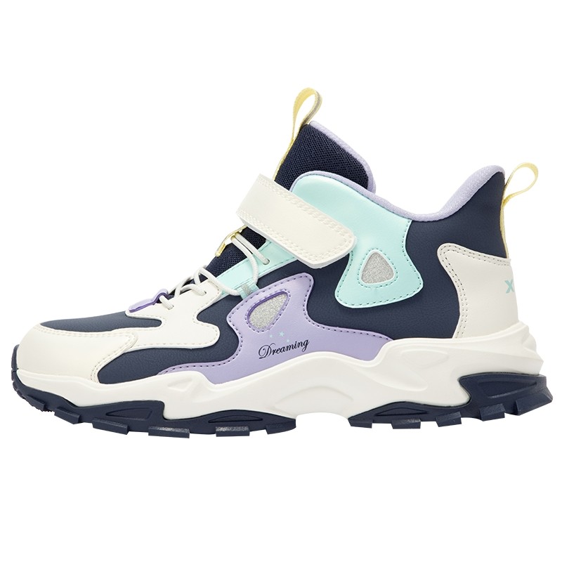 特步童鞋冬季新款幼小童保暖女童棉鞋儿童运动鞋防滑大棉鞋休闲鞋