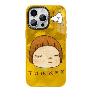 benefit艺术思想家闭眼女孩17适用于iphone16promax苹果15PRO晶盾磁吸手机壳13新款14套12冰川纹防摔彩色边框