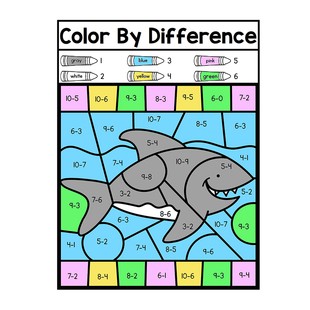 幼儿数学启蒙趣味涂色练习题纸数数10以内20内加减高频词作业纸