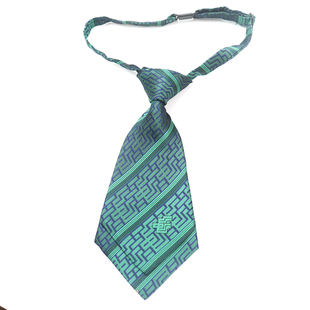 男女士中国邮政银行系统绿色领带邮政局工作服上班的丝巾头花