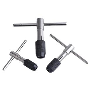 可调式棘轮丝锥扳手 绞手丝攻扳手T型加长杆攻丝工具手动板手攻牙