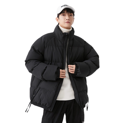 回力立领棉服男加绒加厚冬季外套