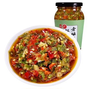 老坛子鲜椒酱剁椒酱四川特产辣椒酱260g瓶装酸辣下饭菜双椒酱