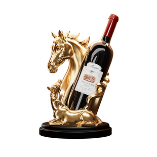 马到成功红酒架摆件轻奢高档高级感客厅电视柜酒柜创意餐边柜装饰