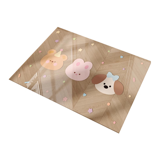 2026新款入户地垫软玻璃透明卡通耐脏免洗可擦门垫可裁剪定制地毯