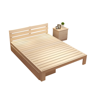 包邮床实木床松木榻榻米床单人床双人床成人床可定制1.2 1.5 1.8