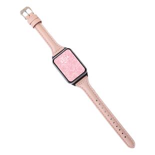 适用三星fit3真皮表带三星galaxyfit3小蛮腰皮质腕带SM-R390女款运动手表链ins风时尚百搭手表带修身细款表链