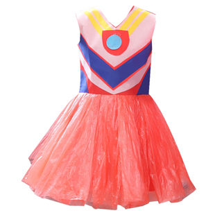 废物利用DIY手工材料自制环保服装儿童亲子时装秀奥特曼幼儿走秀