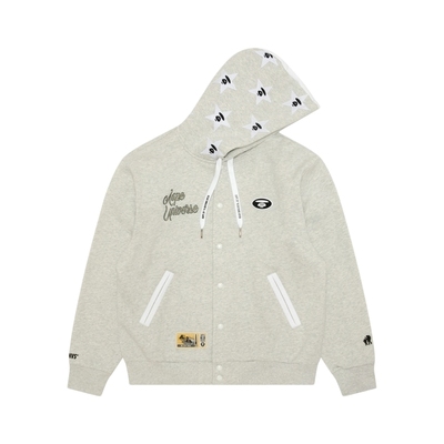 Aape猿人刺绣美式校园棒球卫衣