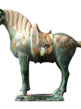 唐三彩陶瓷摆件仿古书法客厅