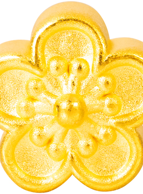 谁羽3D硬金足金桃花转运珠