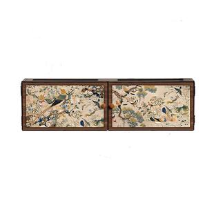 中古风无线路由器收纳盒可摆放免打孔插座线弱电箱上墙隐藏遮挡柜