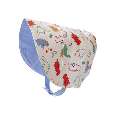 双面戴婴儿恐龙图案大檐春秋帽子