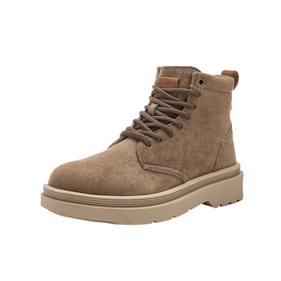 Semir男鞋马丁靴男款2025新款秋冬季厚底增高工装靴男士复古靴子