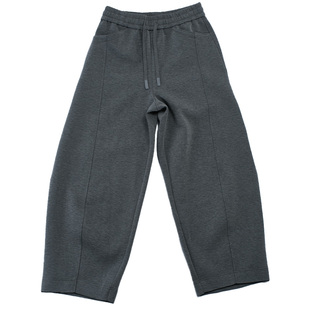 【冷冬加绒必买】重磅宽松裤子男装弯刀裤休闲阔腿裤镰刀灰色卫裤