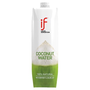 泰国进口if100%椰子水1L*4瓶NFC孕妇0脂0添加含电解质椰青水饮料