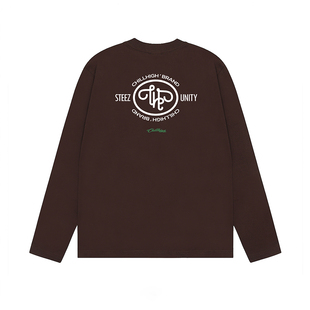 ChillHigh 中国结元素 如意里 国潮宽松纯棉休闲上衣体恤长袖T恤