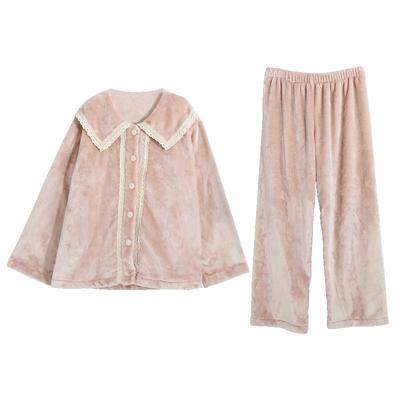 歌瑞尔加厚保暖法兰绒睡衣