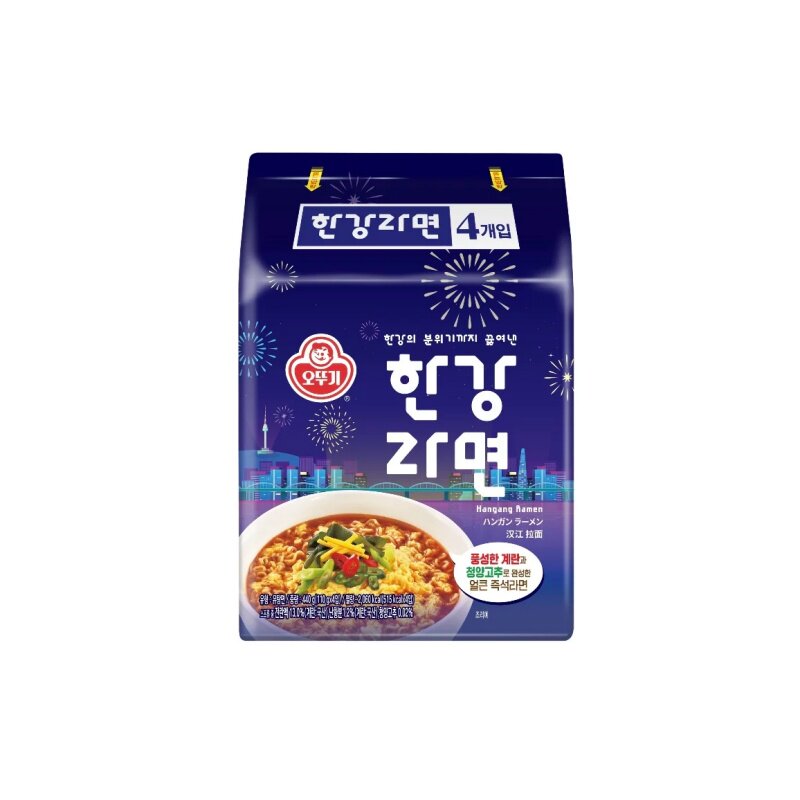 韩国直邮 不倒翁汉江拉面鸡蛋块料包浓郁青阳辣椒韩式浓郁速食面