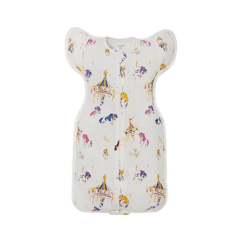 cutelife马年新生儿防惊跳睡袋竹棉投降式婴儿0-6月小月龄宝宝A类