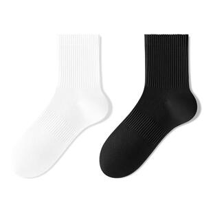 袜子女款纯棉春夏季薄款网眼透气中筒袜运动防臭防滑夏天无骨长袜