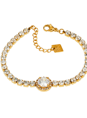 HACKNEY NINE英国伦敦轻奢饰品欧美镶嵌锆石高级优雅手链18K镀金