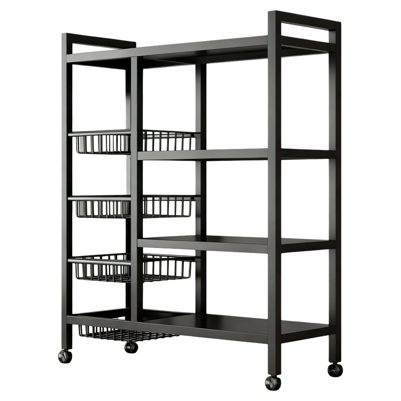 德国厨房微波炉置物架落地多层放菜收纳架多功能烤箱零食储物架子